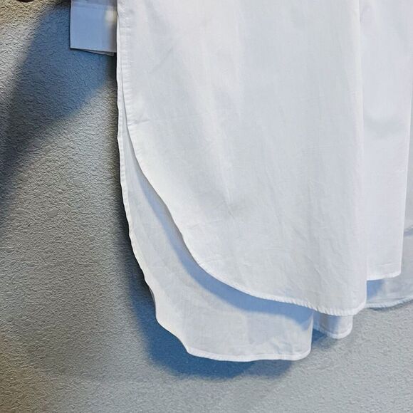 Maeve Anthropologie Maxi Tunic Poplin Button Down Top Cotton Petite Size Medium - Picture 8 of 12